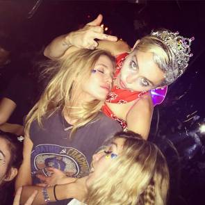 Miley Cyrus partying
