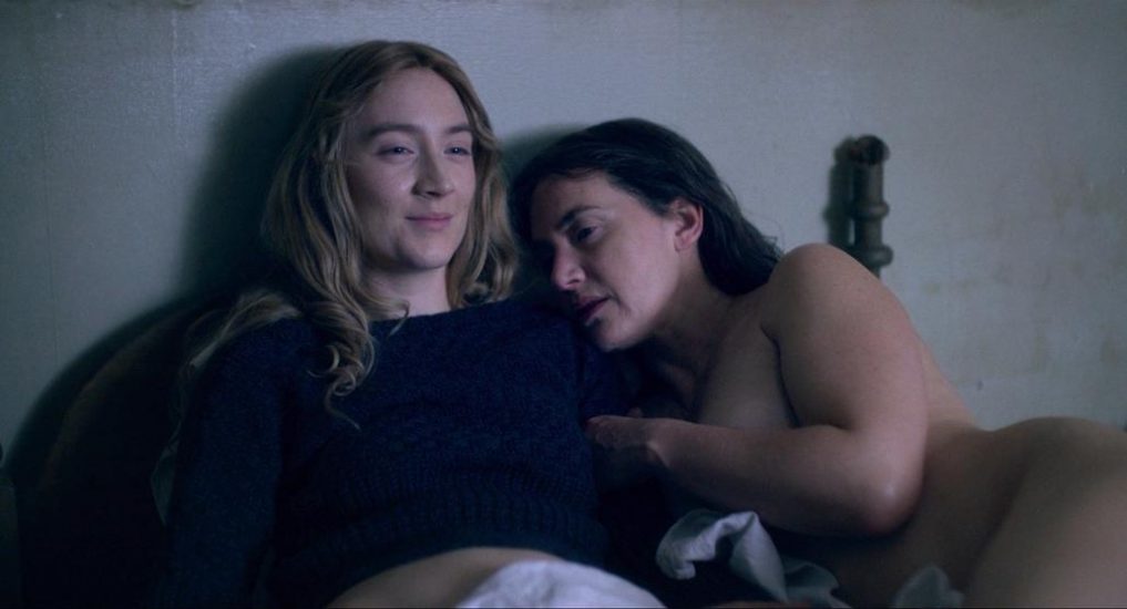 Kate Winslet naked with Saoirse Ronan in Ammonite