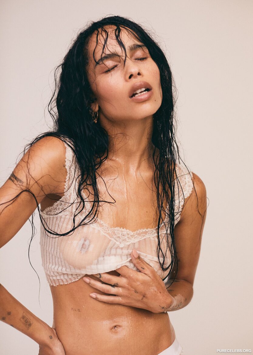 Leaked zoe kravitz tits revealed in hot transparent top