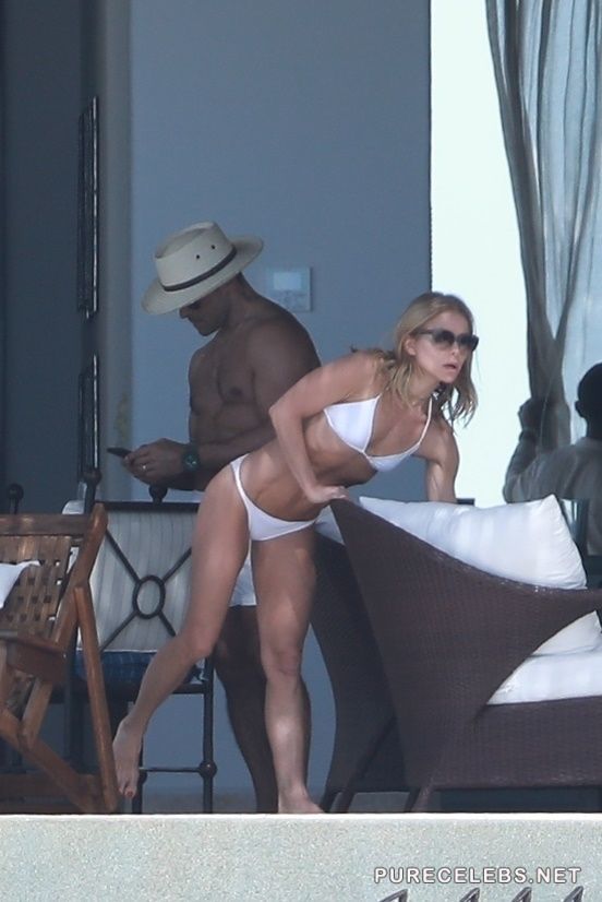 Leaked Kelly Ripa Caught Wearing White Bikini.