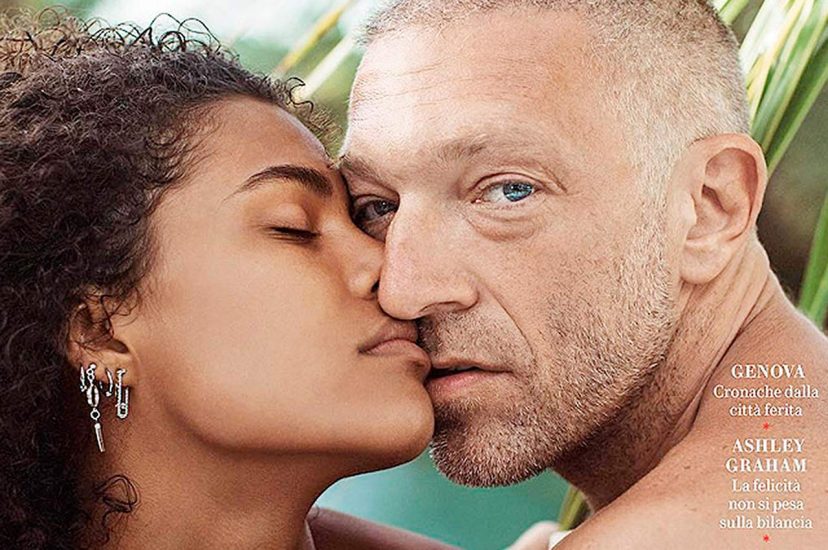Tina Kunakey with Vincent Cassel
