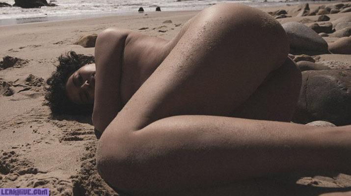 Desiree Yuzon naked nude brunette model on the beach