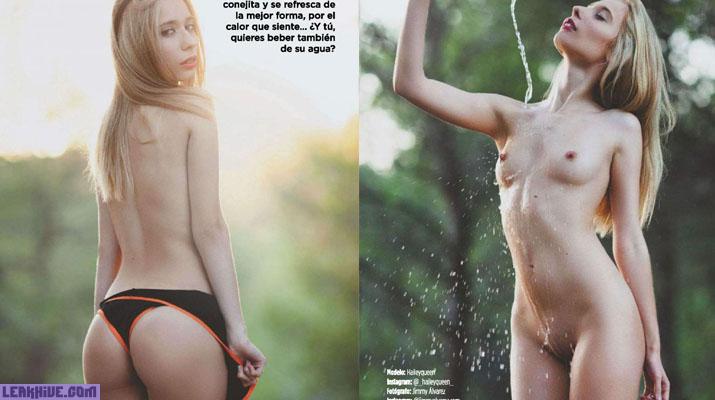 Hailey Queen completely naked in Playboy