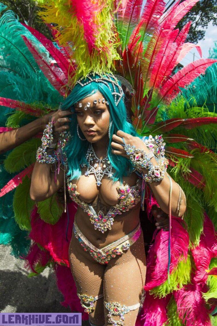 Rihanna bikini nip slip barbados festival photos leaked