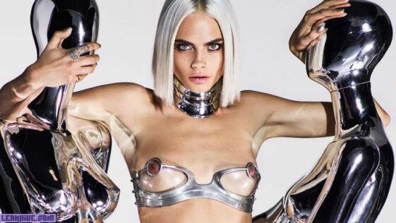 Cara Delevingne flashes her nipples in GQ UK