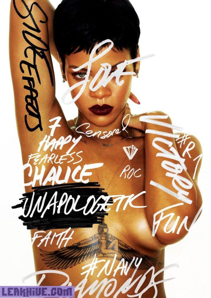Rihanna topless sexy para Unapologetic 12